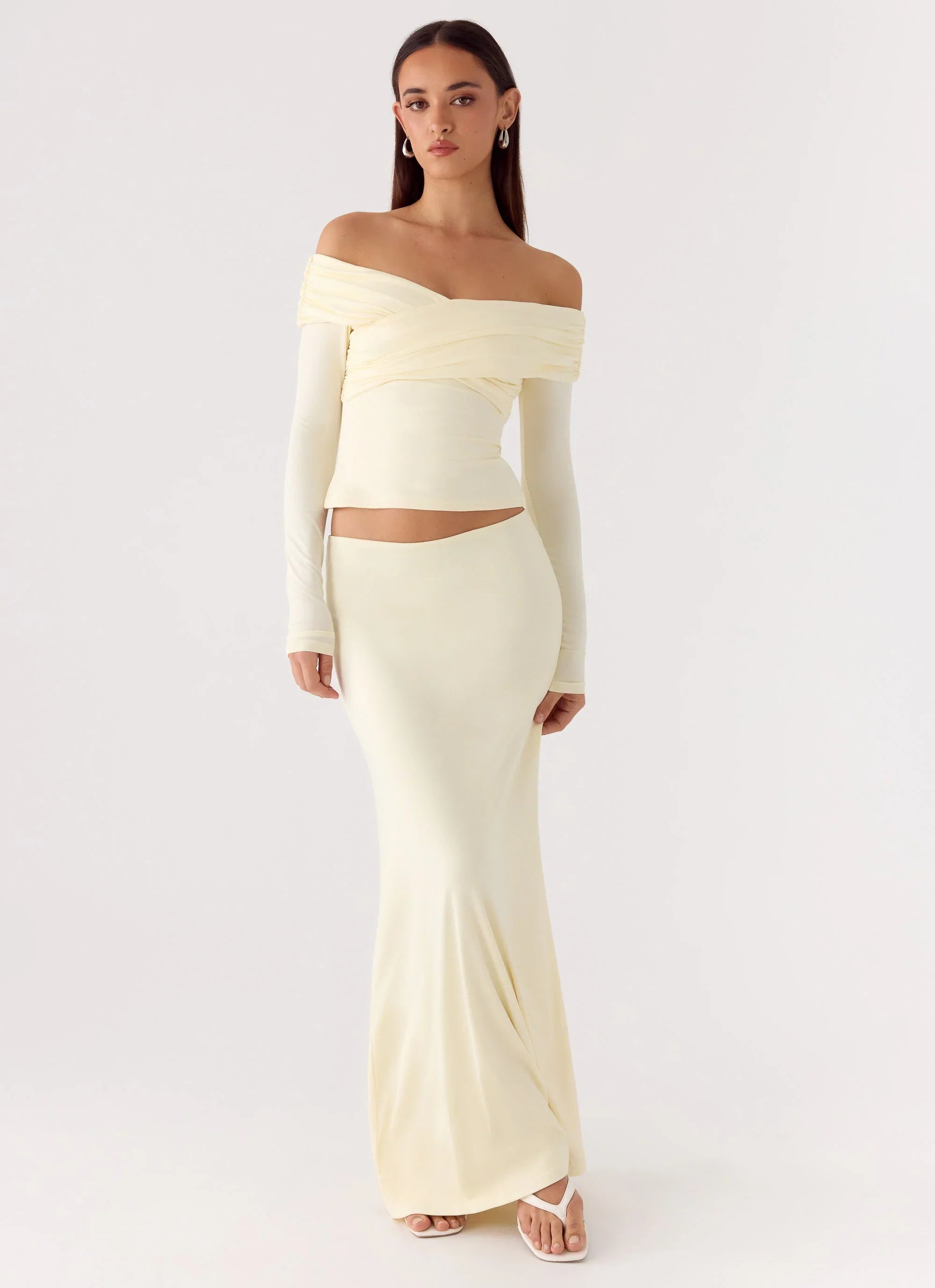 Like A Flower Maxi Skirt - Lemon Yellow