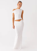 Galantis One Shoulder Maxi Dress - White