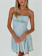 Bluebird jacquard mini dress blue