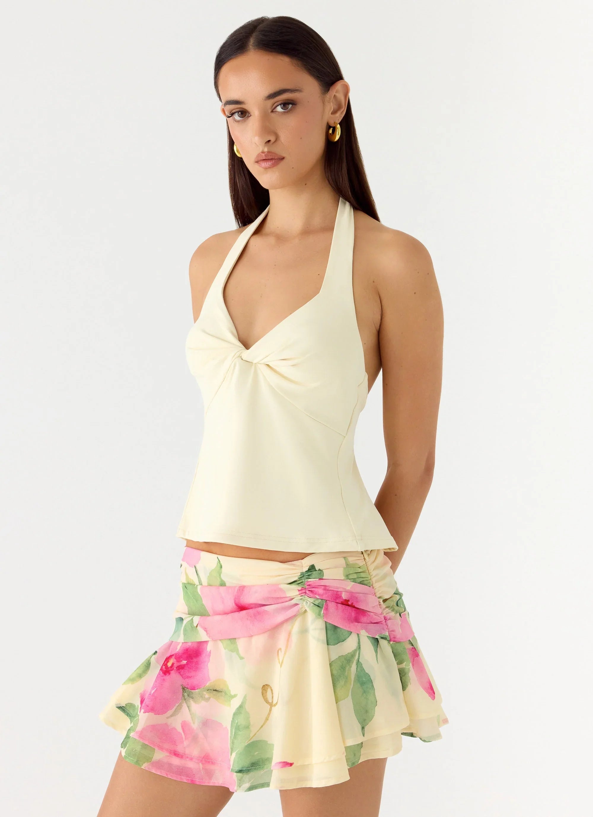 Yuju Mini Skirt - Lemon Soleil