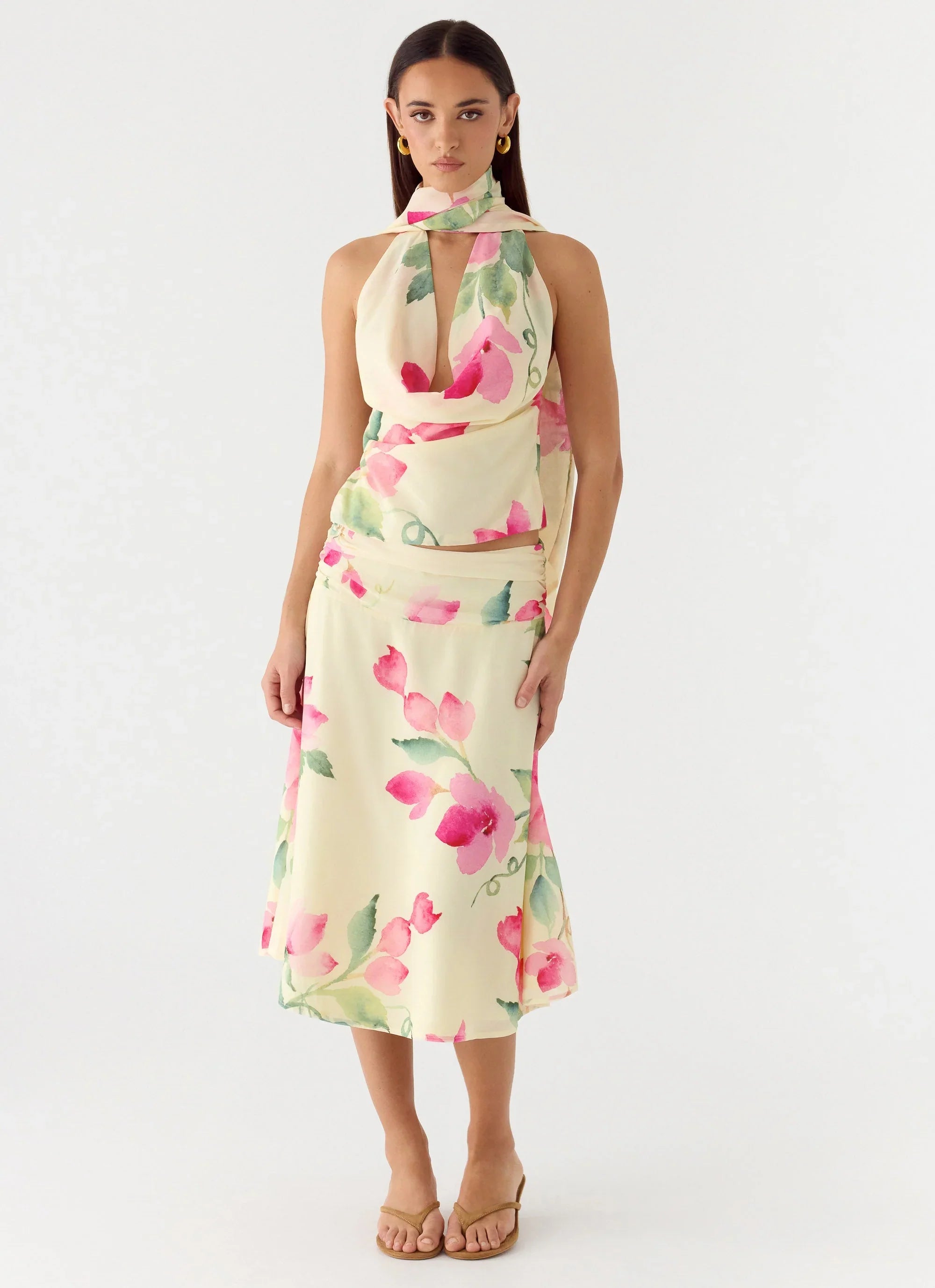 Get Me Halter Backless Top - Lemon Soleil