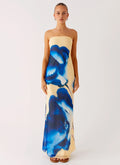 So You Say Strapless Maxi Dress - Heirloom Floral