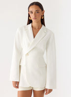 Culver Cinched Blazer - White