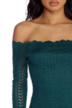 Crocheted With Love Off Shoulder Dress