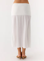 Connect My Heart Midi Skirt - White