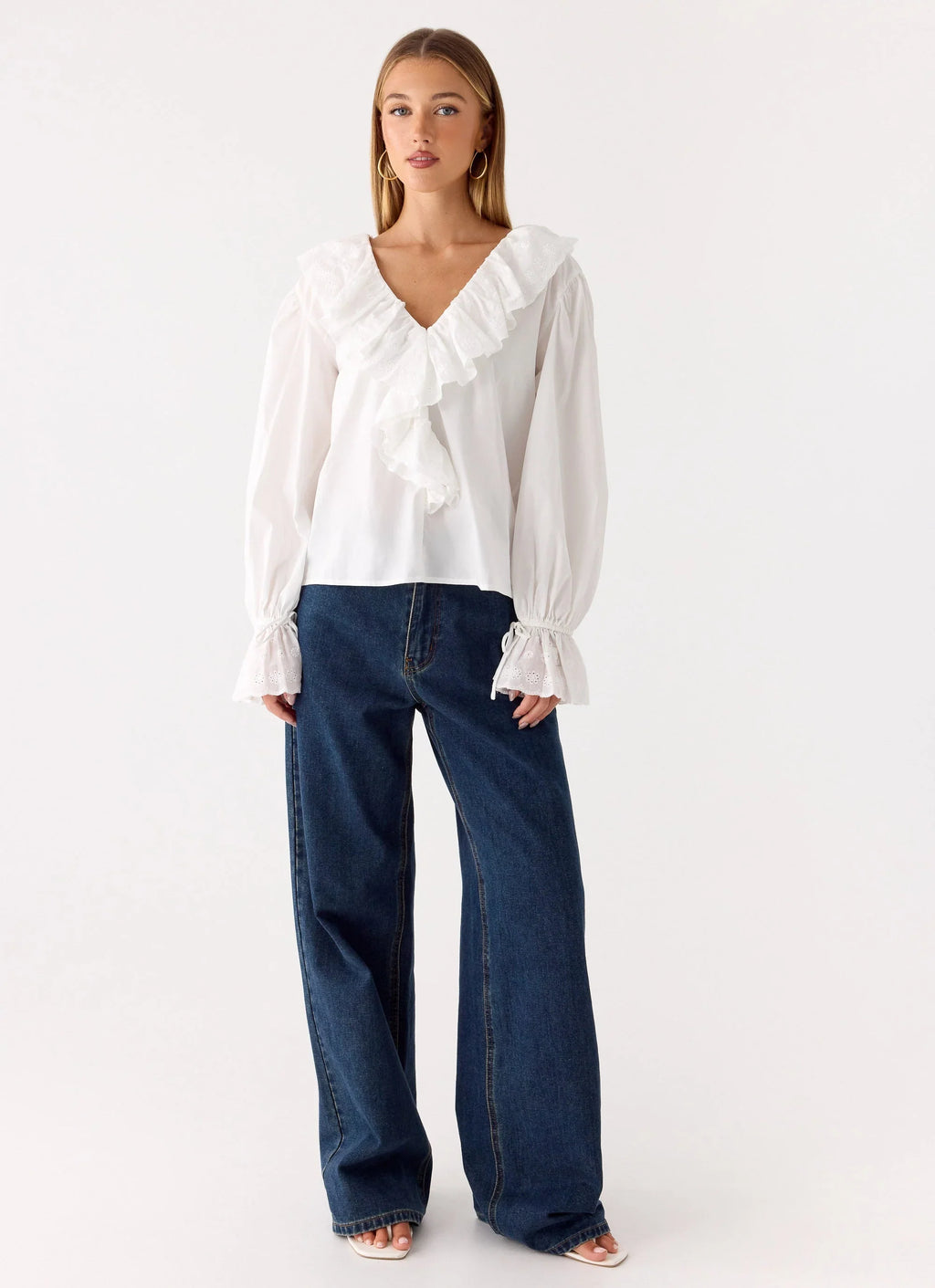 Verrin Cotton Blouse - White