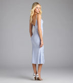Chic Masterpiece Low Back Lace Midi Dress