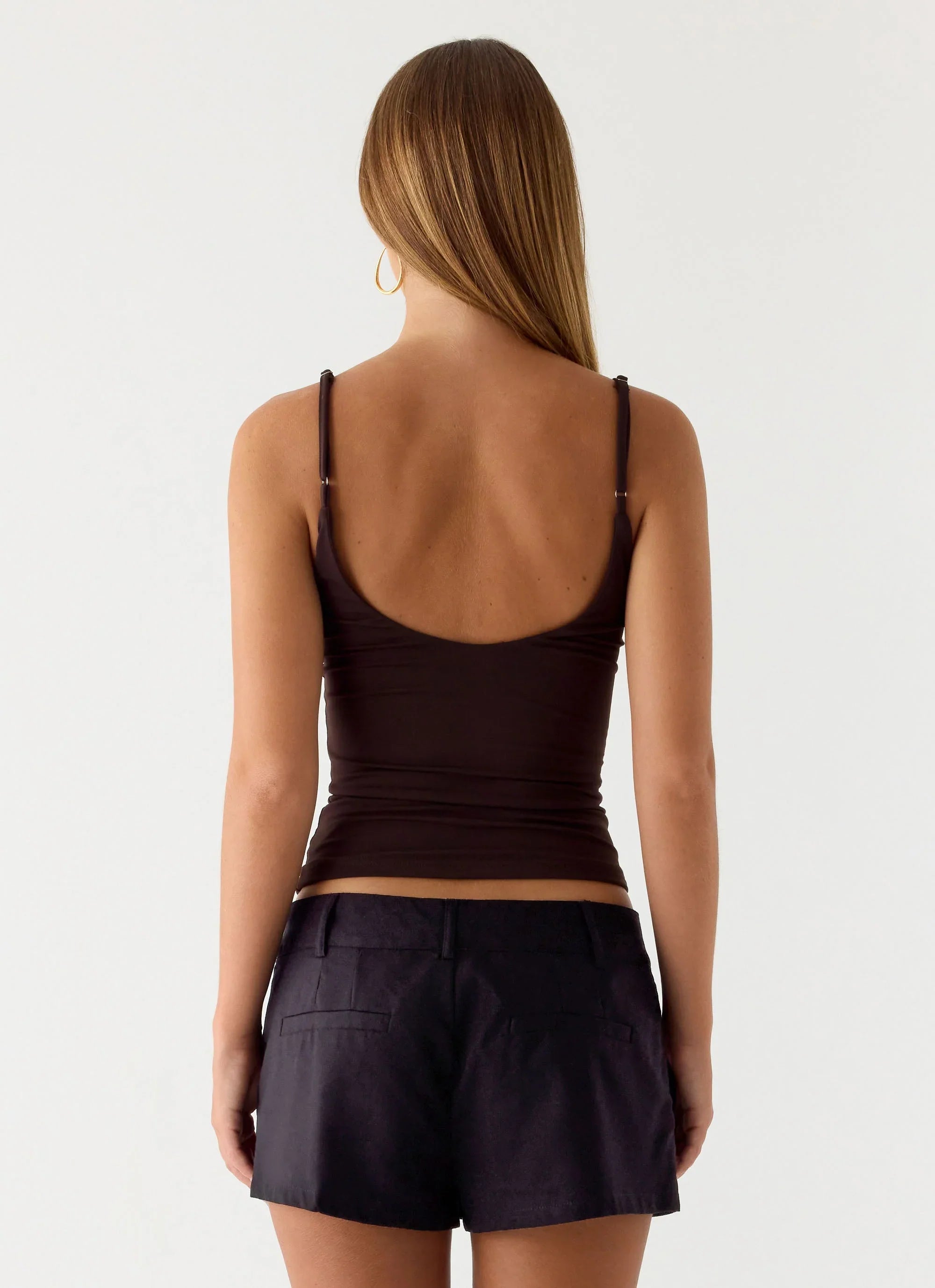 Delong Low Rise Linen Shorts - Black
