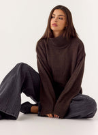 Gabrielle Knit Sweater - Chocolate