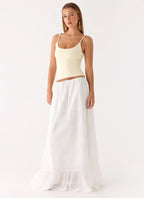 Lior Cotton Maxi Skirt - White