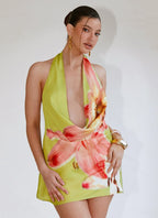 Varindra Cowl Mini Dress - Jungle Floral