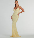 Bethanie Formal Sequin V-Neck Mermaid Dress