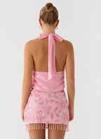 Iglesias Beaded Sequin Mini Skirt - Pink