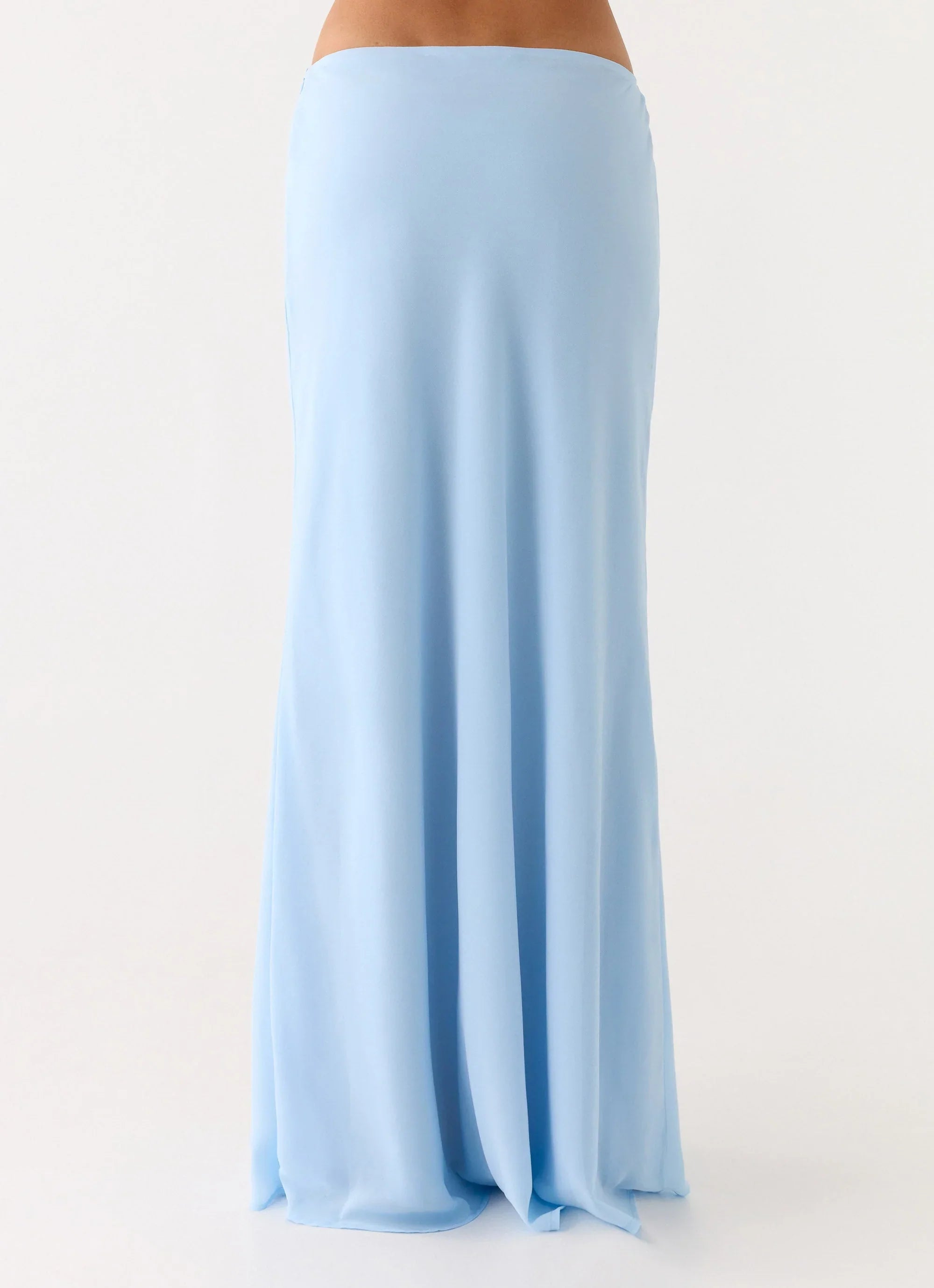 Star Girl Chiffon Maxi Skirt - Blue