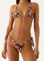 Saga Bead Bikini Top - Espresso Meadow