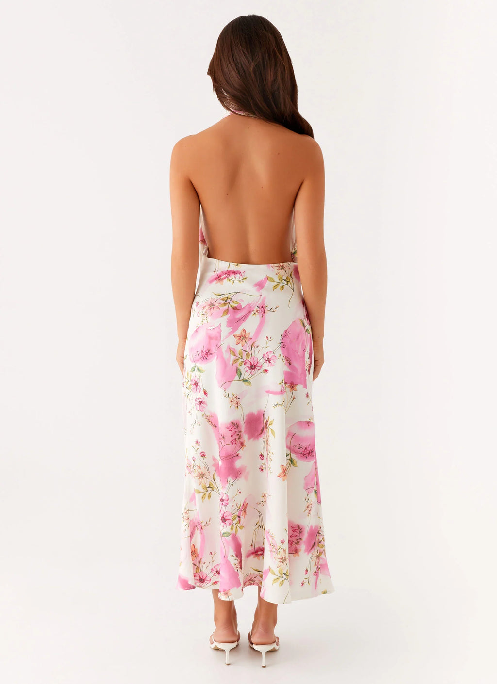 Jensen Midi Dress - Ivory Floral Print