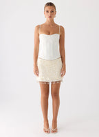 Moonlight Muse Mini Skirt - Ivory