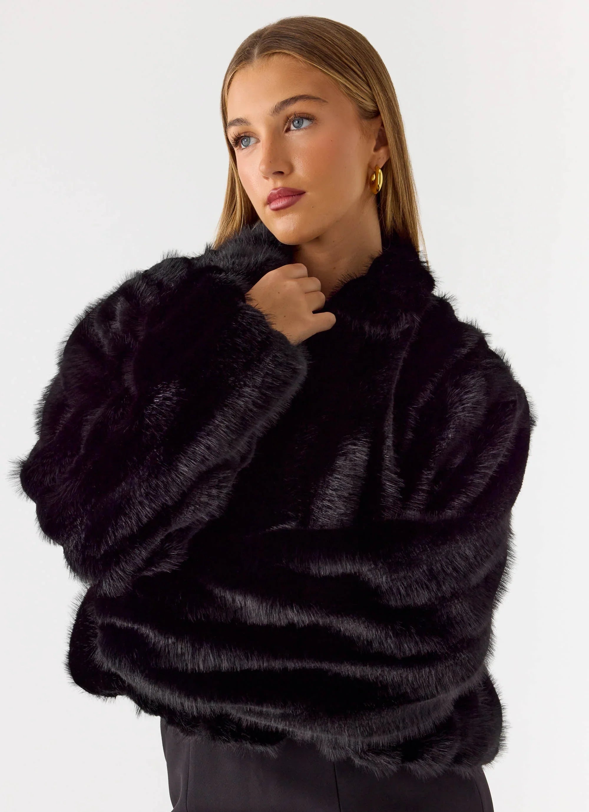 Naylor Faux Fur Jacket - Black