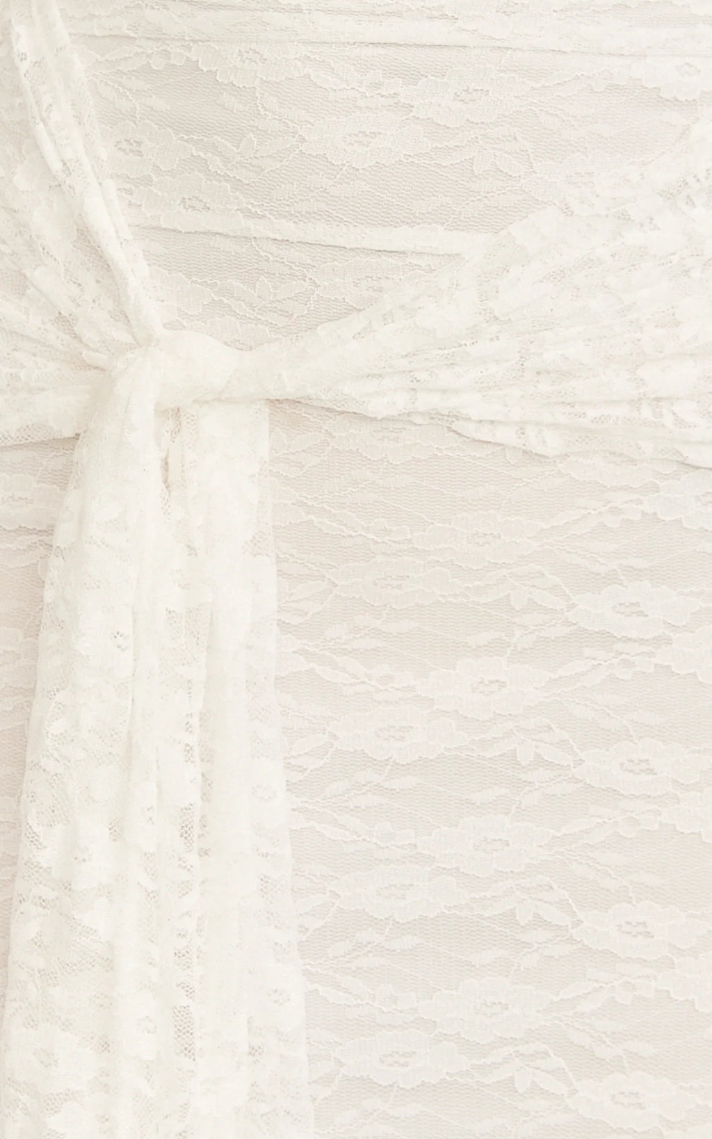 Melville Maxi Dress - Off Shoulder Long Sleeve Lace Dress in White