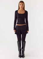 Skyler Mini Skort - Black
