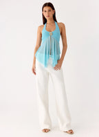 Sunbeam Mesh Top - Blue