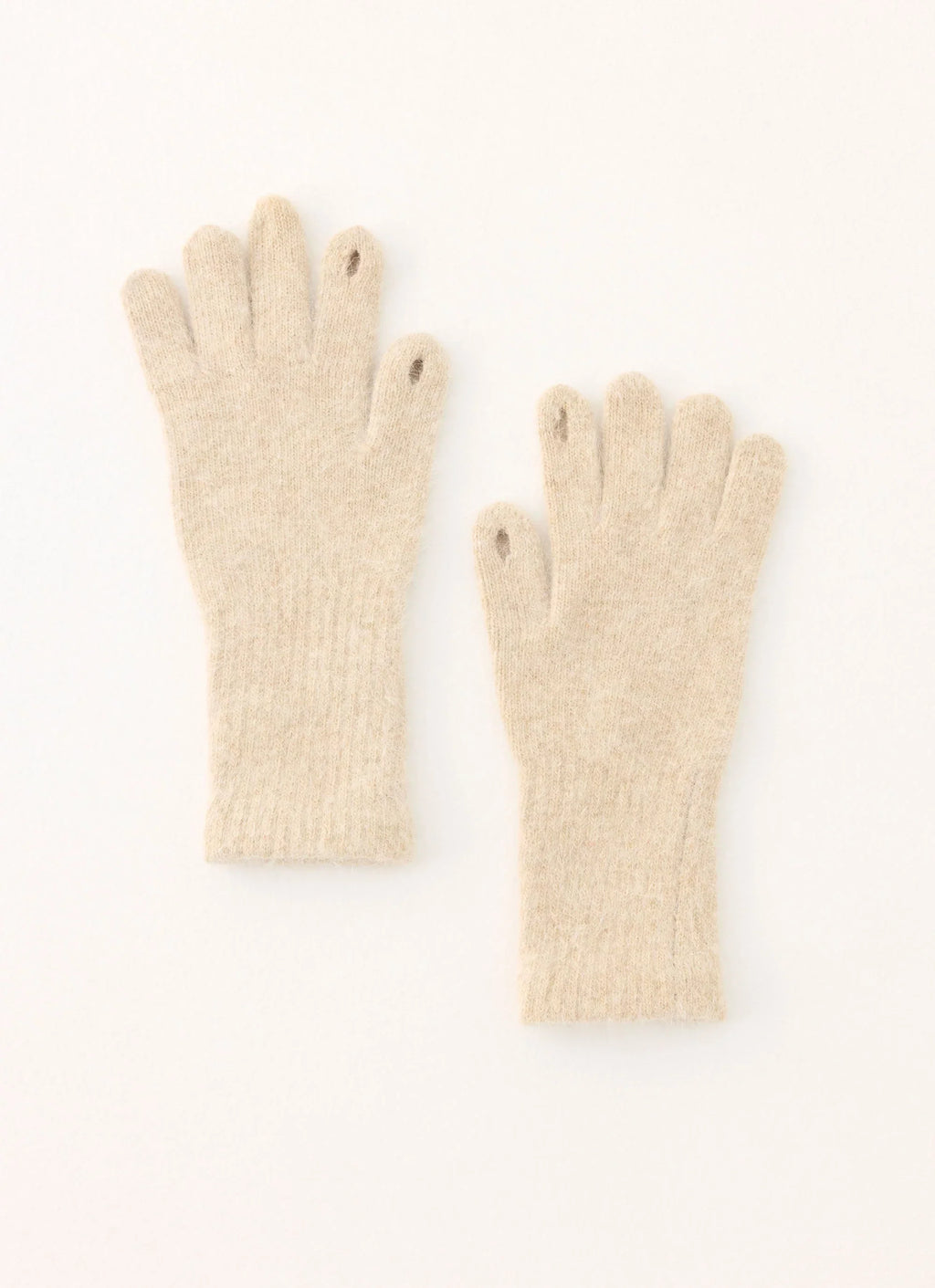 Stormy Weather Knit Gloves - Cream