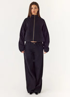 Waylon Denim Bomber Jacket - Black