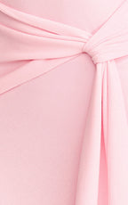 Aria Maxi Dress - Strapless Tie Waist Dress in Pink