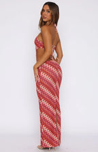Forever Faithful Halter Maxi Dress Berry