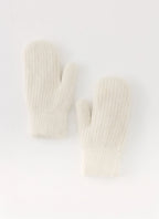 Winter Blaze Knit Mittens - Cream