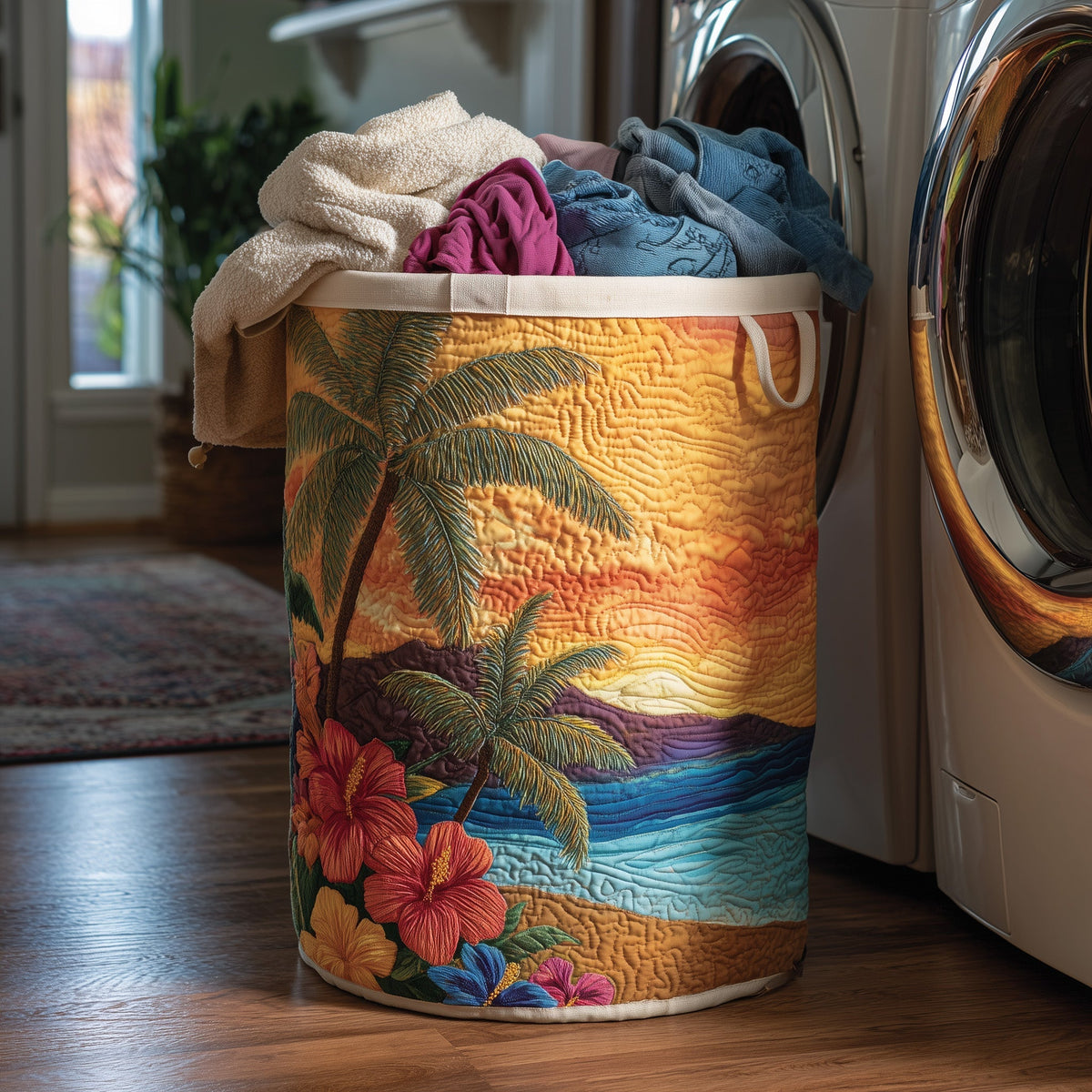 Ocean Breeze Quilted Laundry Basket GFTONT2641