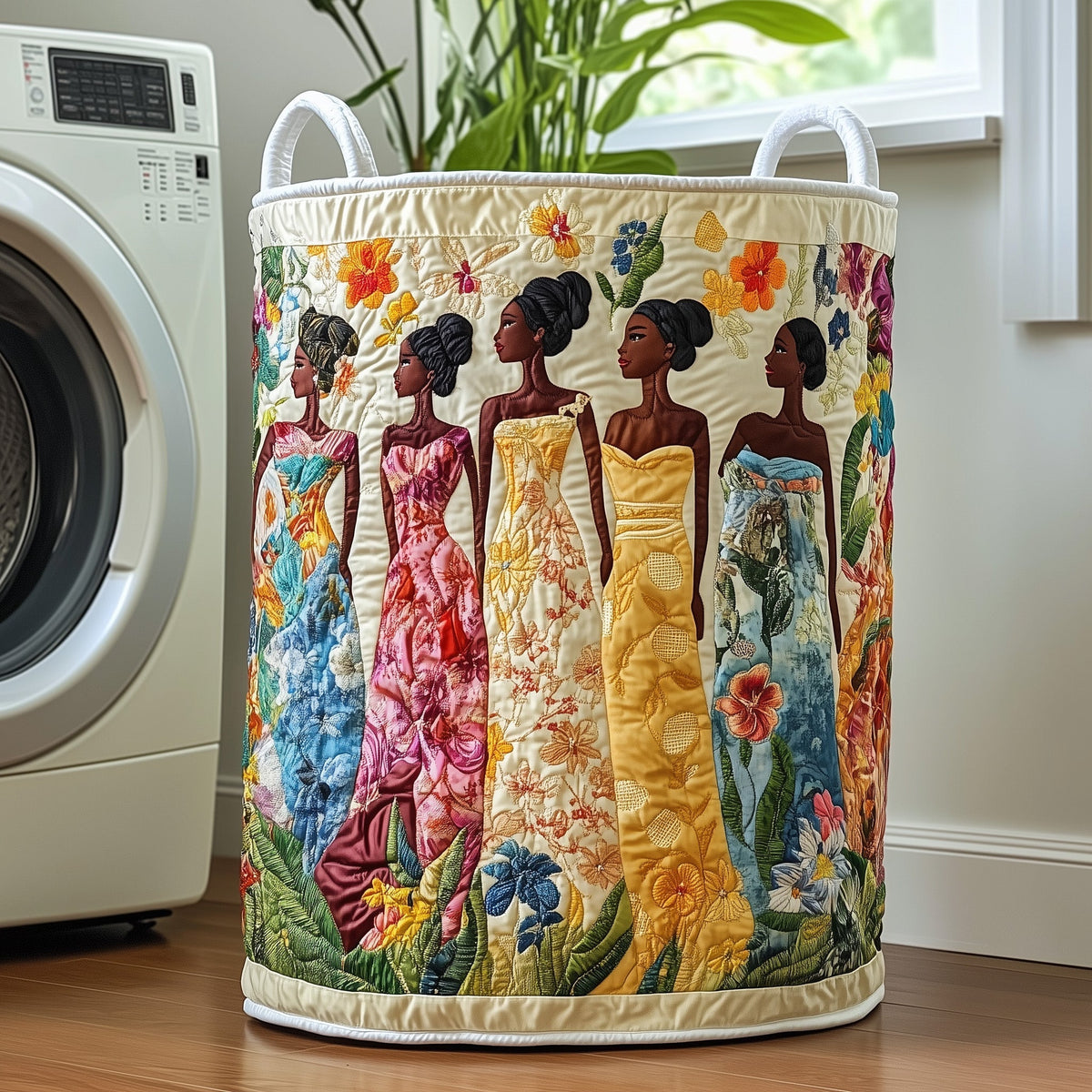 Melanin Queen Quilted Laundry Basket GFTONT3224