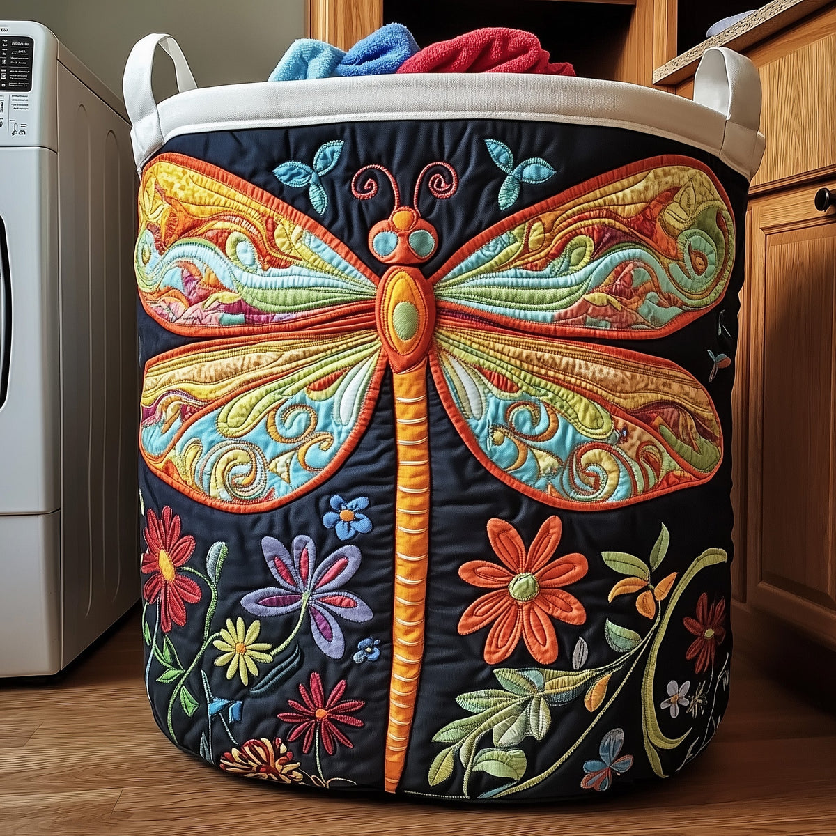Dreamy Dragonfly Quilted Laundry Basket GFTOTG389