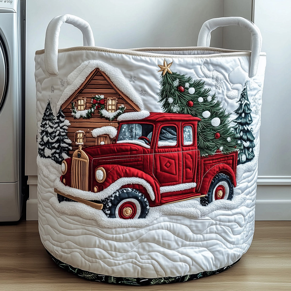 Christmas Serenity Quilted Laundry Basket GFTOTG469