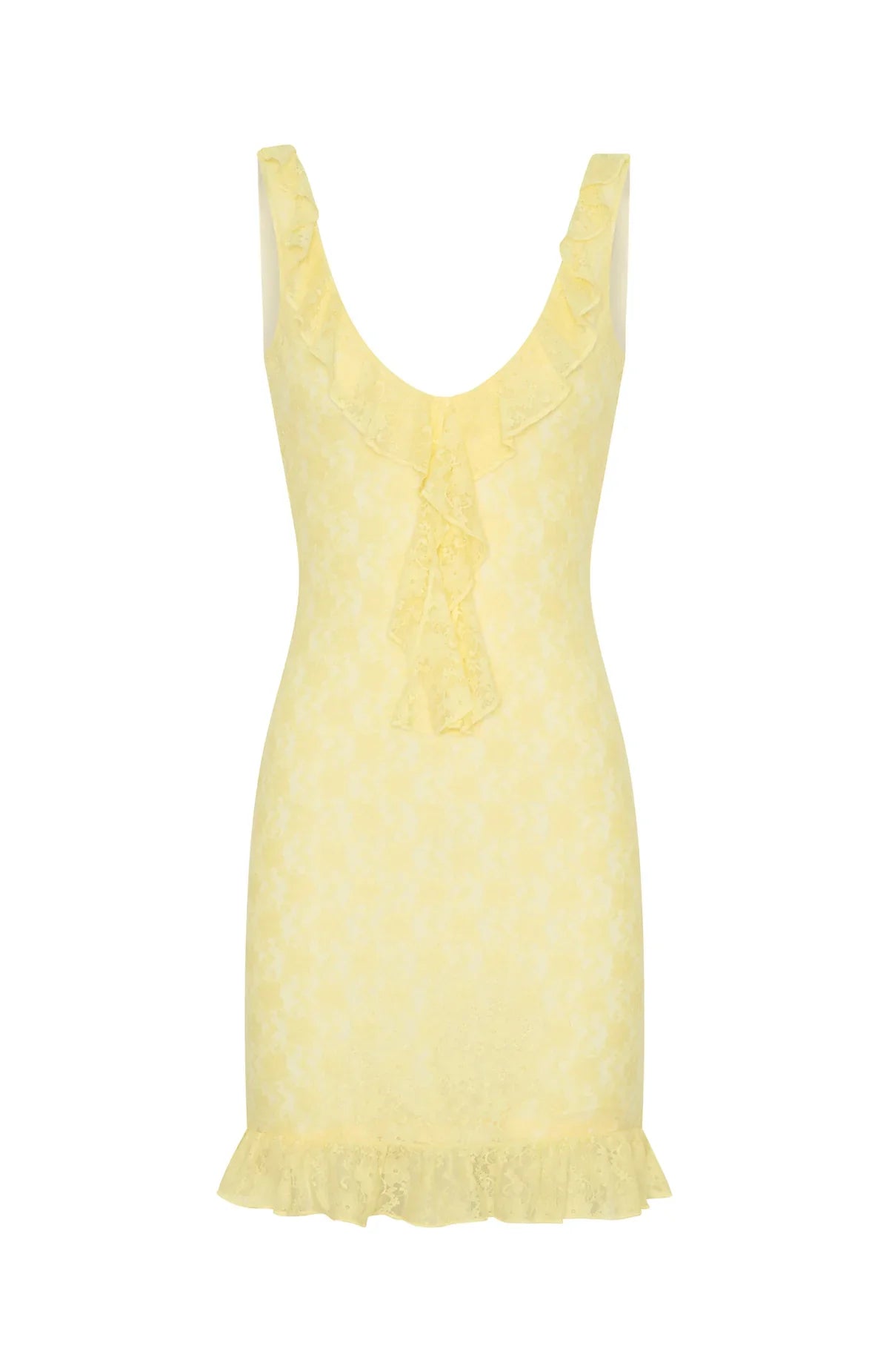 Take A Bow Mini Dress Lemon