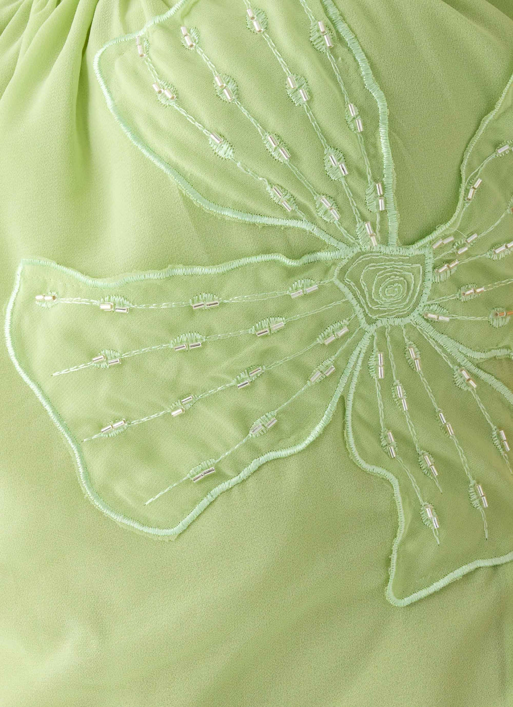 Teneika Beaded Flower Top - Lime