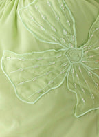 Teneika Beaded Flower Top - Lime