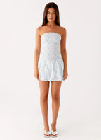 Panorama Mini Dress - Blue Floral