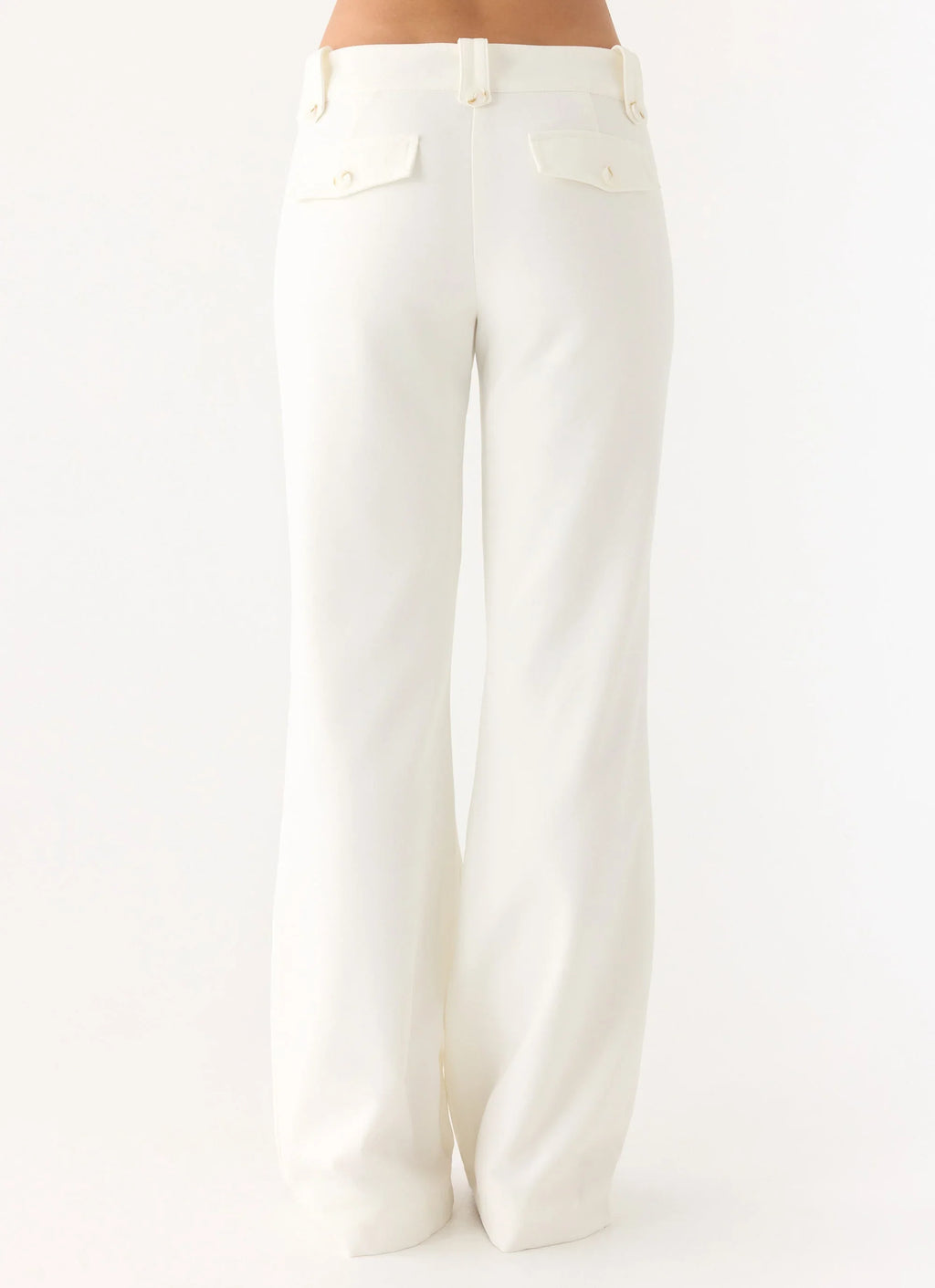 Weiss Low Rise Suiting Pants - White
