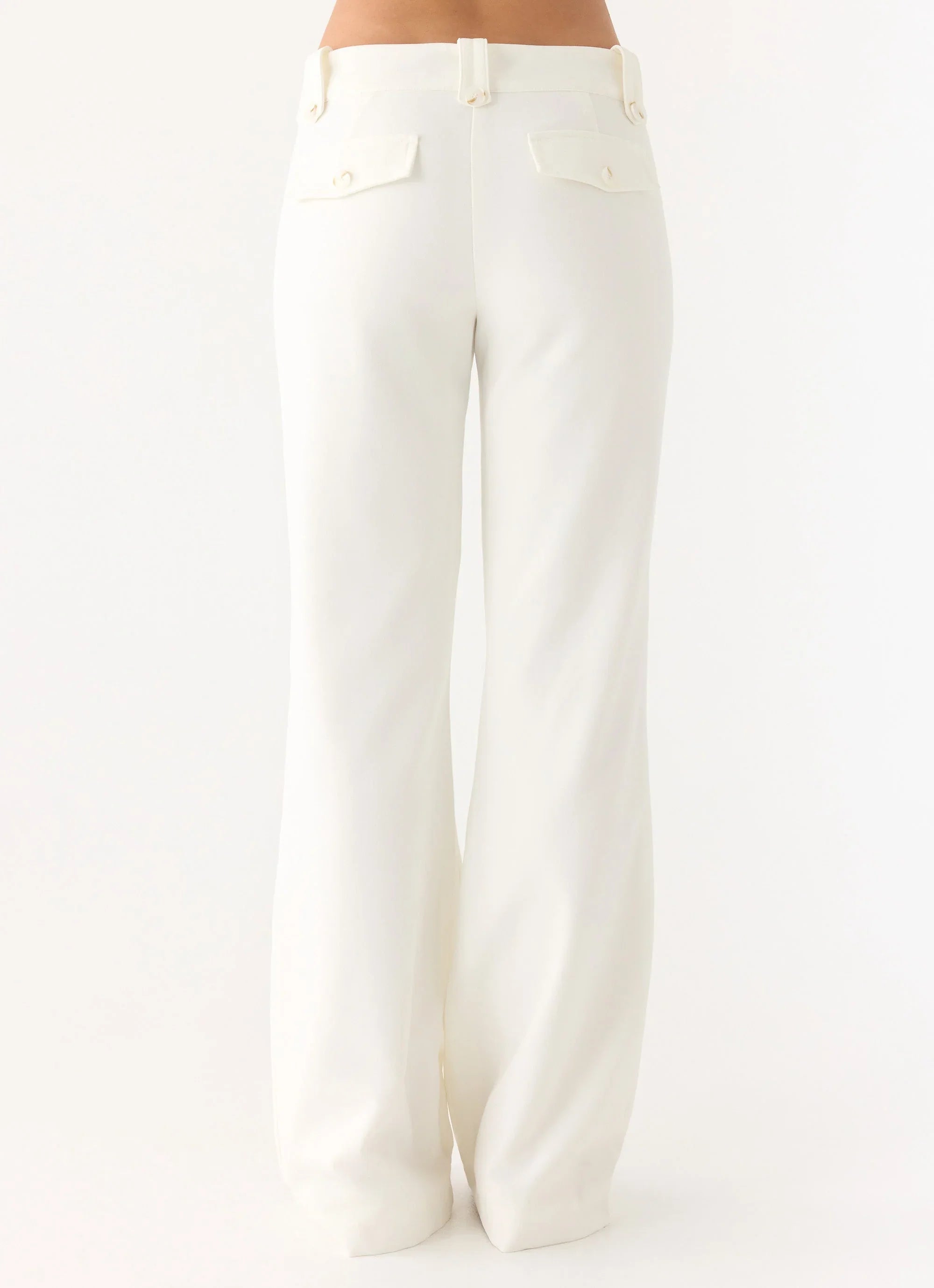 Weiss Low Rise Suiting Pants - White