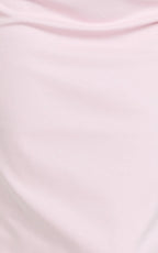 Karlie Midi Dress - One Shoulder Fitted Dress in Pink