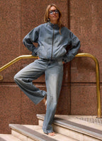 Waylon Low Rise Denim Jeans - Mid Wash Blue
