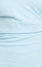 Murray Midi Dress - Deep U Halter Neck Dress in Pale Blue
