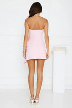 Chic Essence Strapless Mini Dress Pink