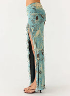 Lloyd Maxi Skirt - Aqua Blur