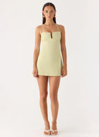 Leah Halter Mini Dress - Sage