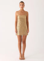 Kaitlin Mini Dress - Gold
