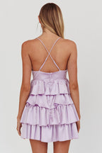 Heavenly Bliss Ruffle Mini Dress Lilac