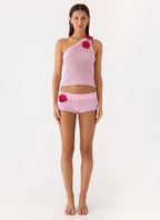 Sunray Shine Crochet Top - Pink