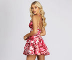 Anja Printed Halter Party Dress